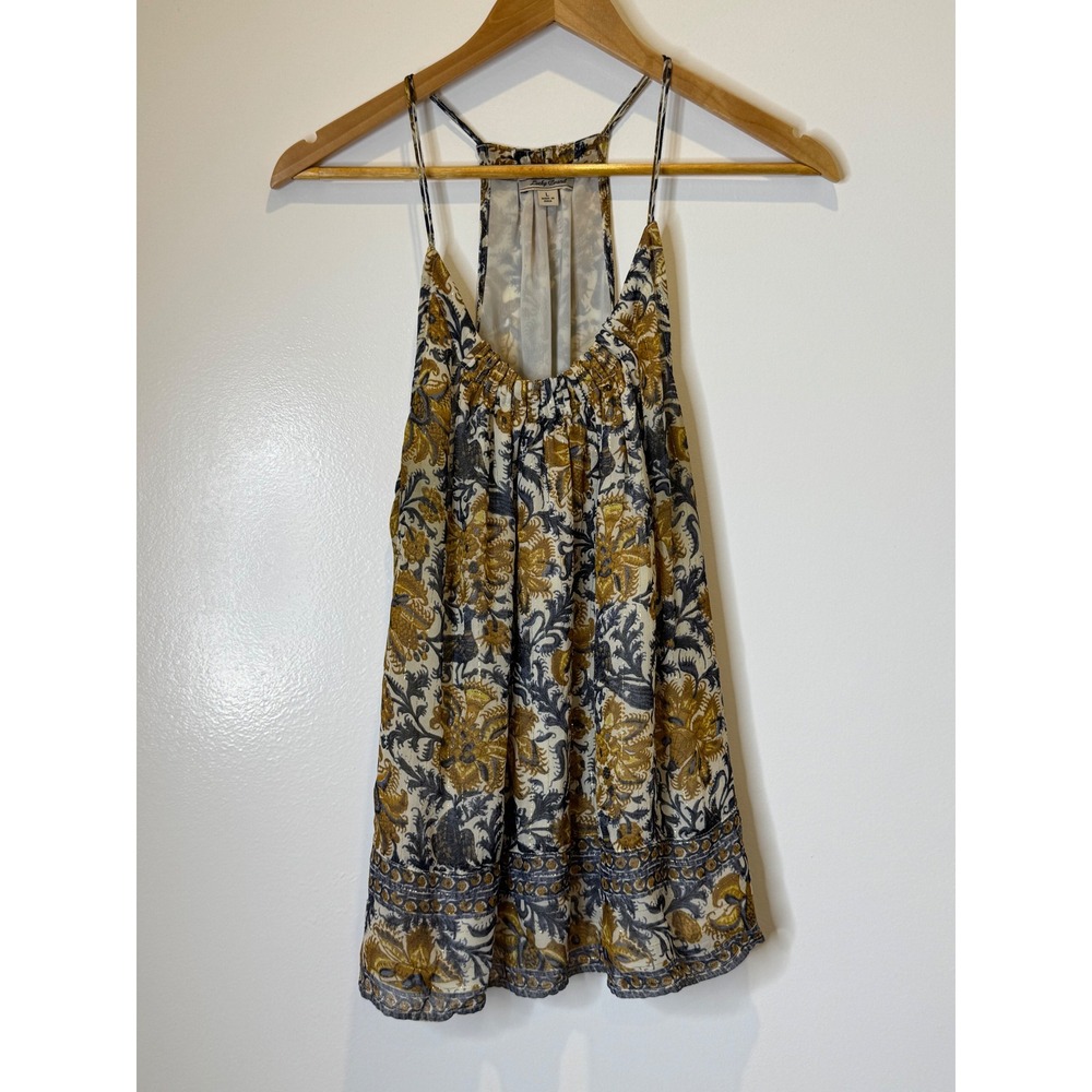 Lucky Brand Womens L Boho Paisley Romantic Coquette Chic‎ Festival Maximalist